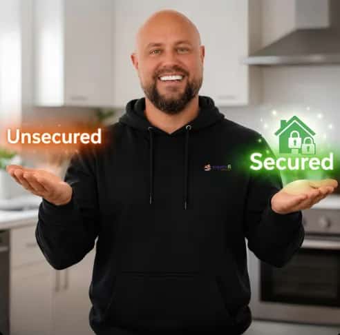 Improvifi representative comparing unsecured and secured financing