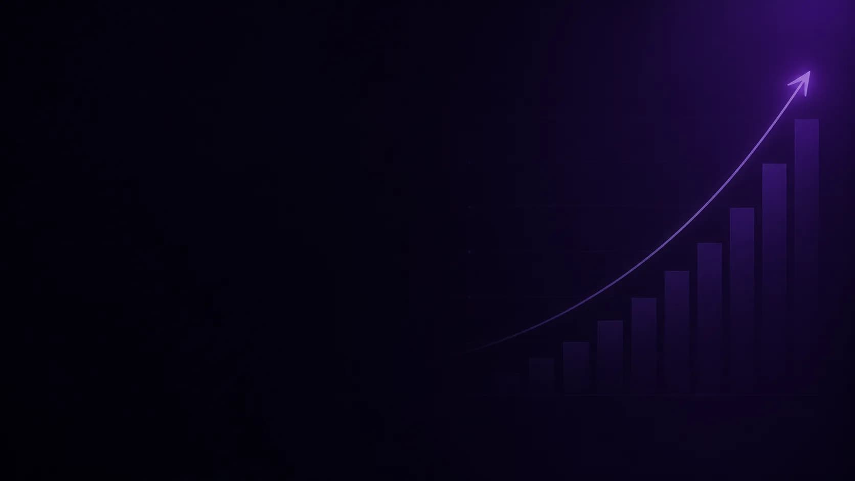 Rising growth chart with an upward arrow